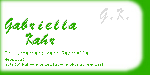 gabriella kahr business card